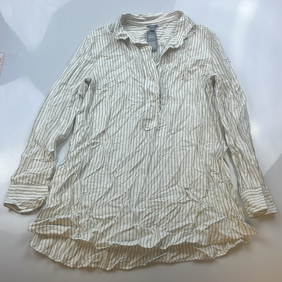 Aerie Striped Half Buttoned Shirt S120-1 - Picture 1 of 7